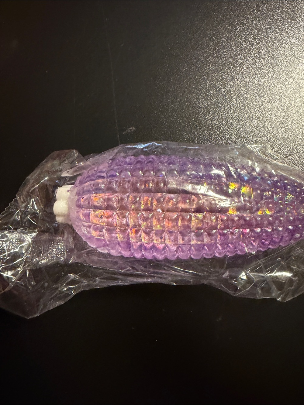 New Sugar Squish Glitter Fidget Squishy Toy Squeeze Purple Corn on Cob Textured